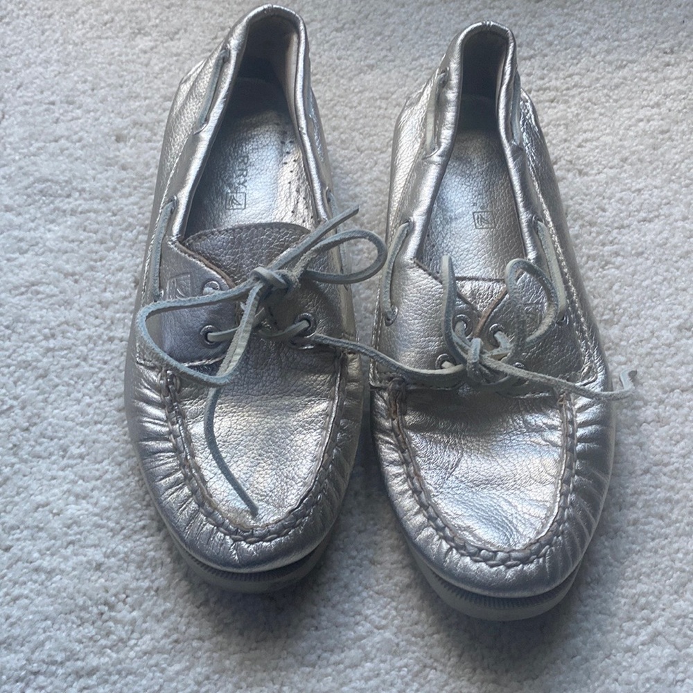 Sperry Shoes Sperry Topsider Gold Metallic Shoes Size US 7.5
